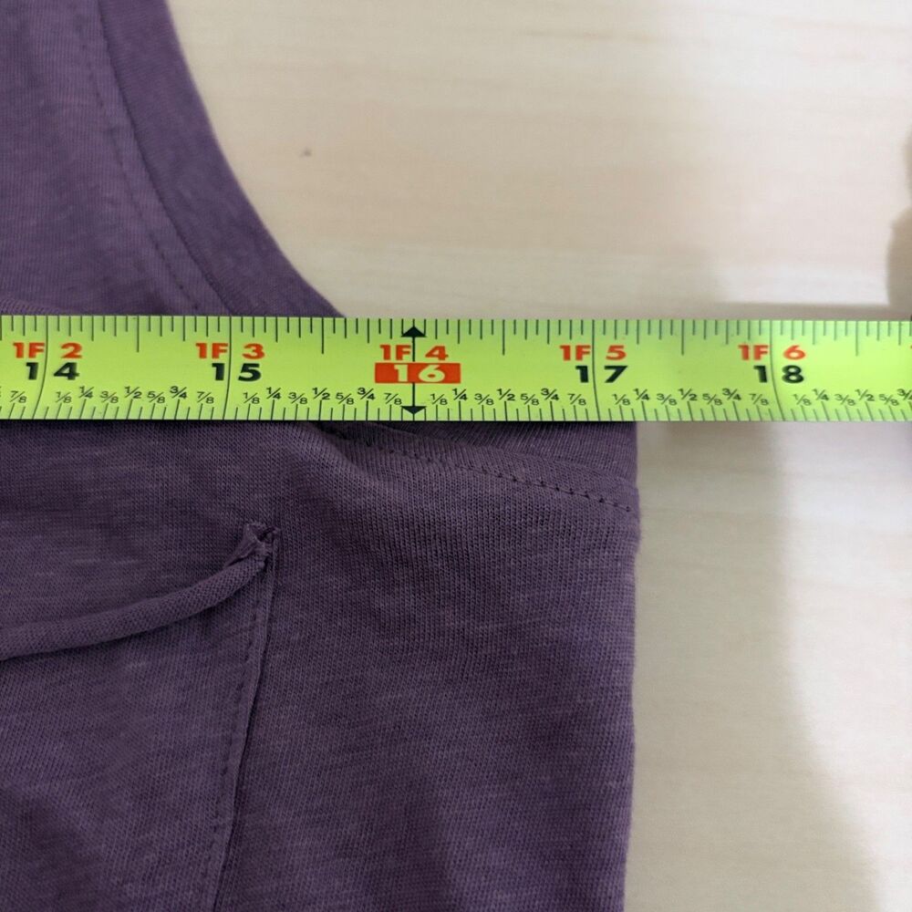 Express Tank Top Women's Small Purple Sleeveless Round Neck Pocket Shirt - Picture 8 of 9